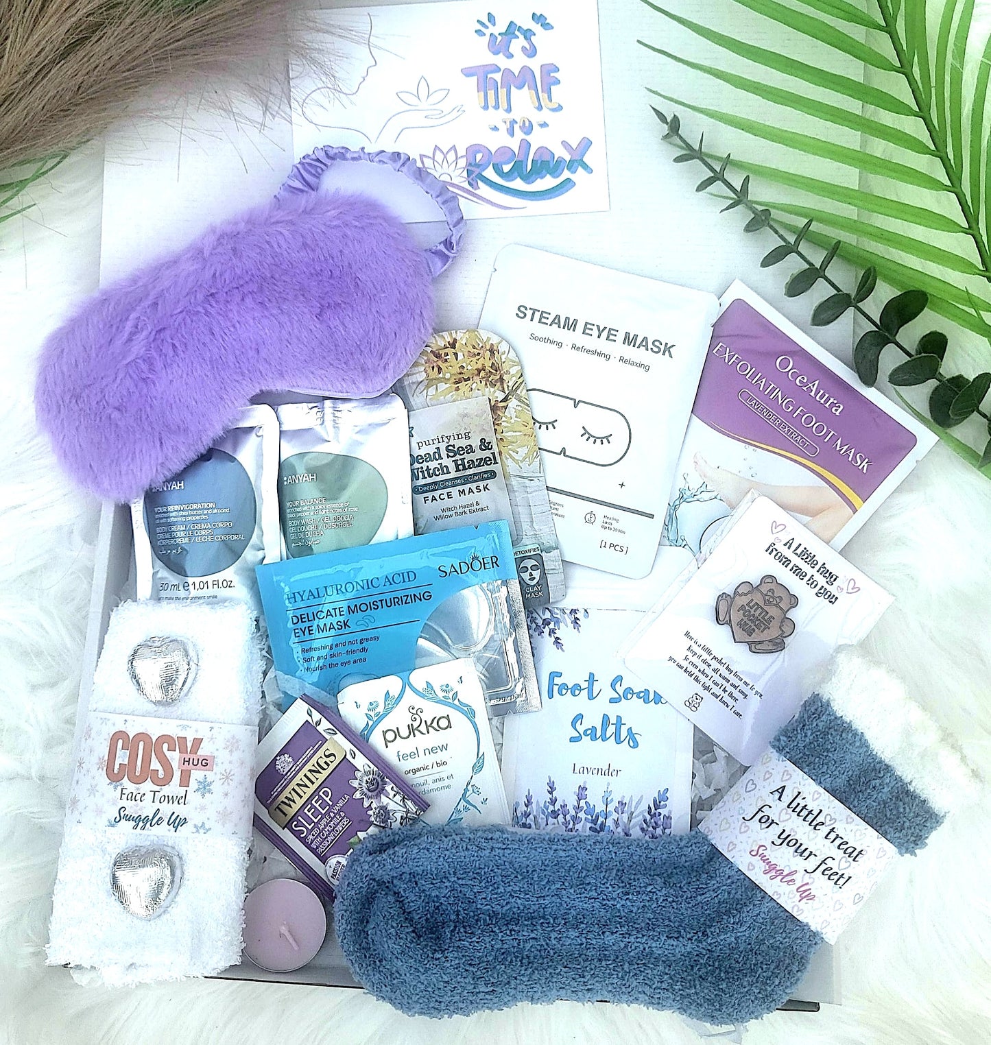 Cozy Night In Pamper Hamper, Self-Care Relaxation Spa Set, Hug in a Box