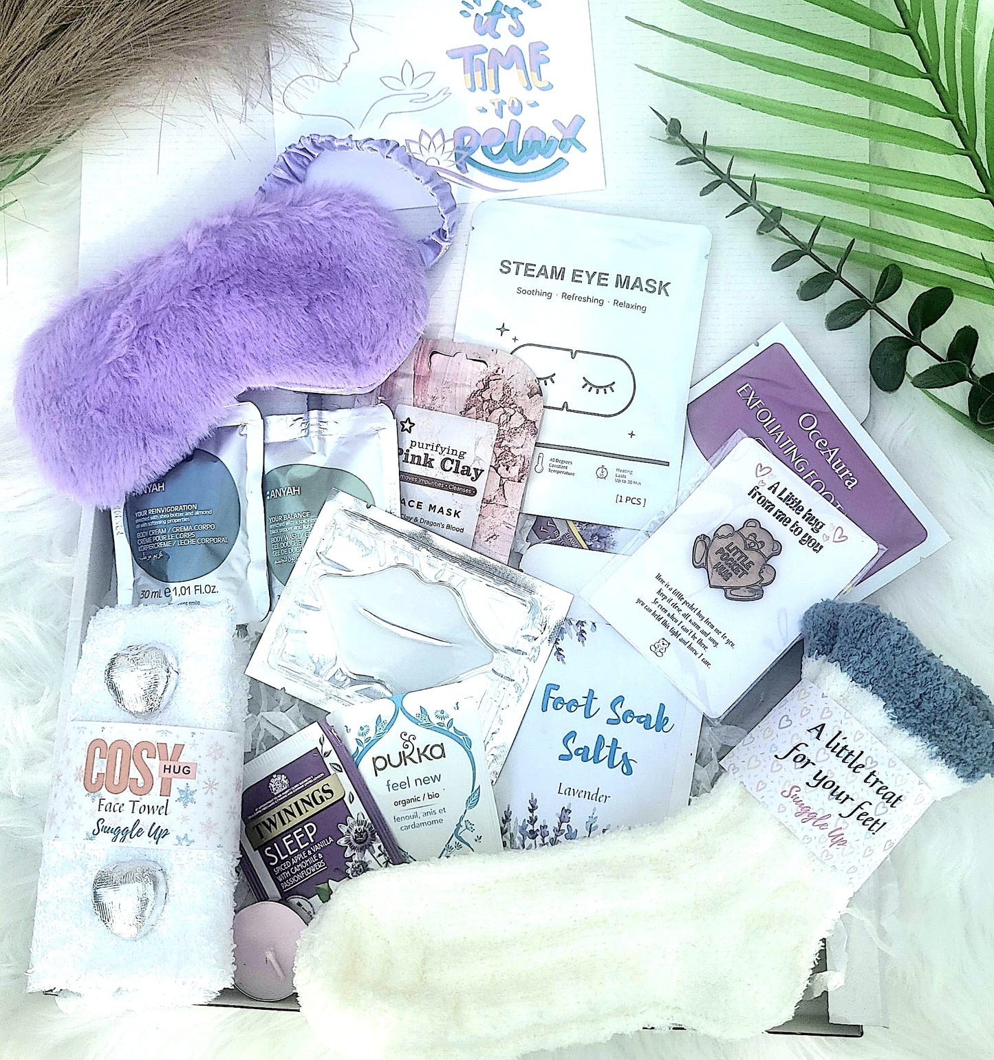 Cozy Night In Spa Gift Box: Winter Self-Care Pamper Hamper