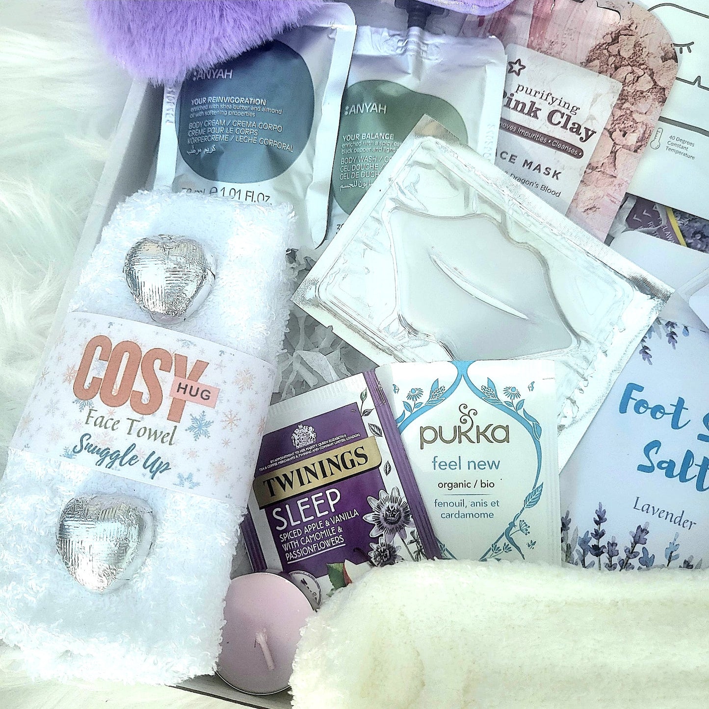 Cozy Night In Spa Gift Box: Winter Self-Care Pamper Hamper