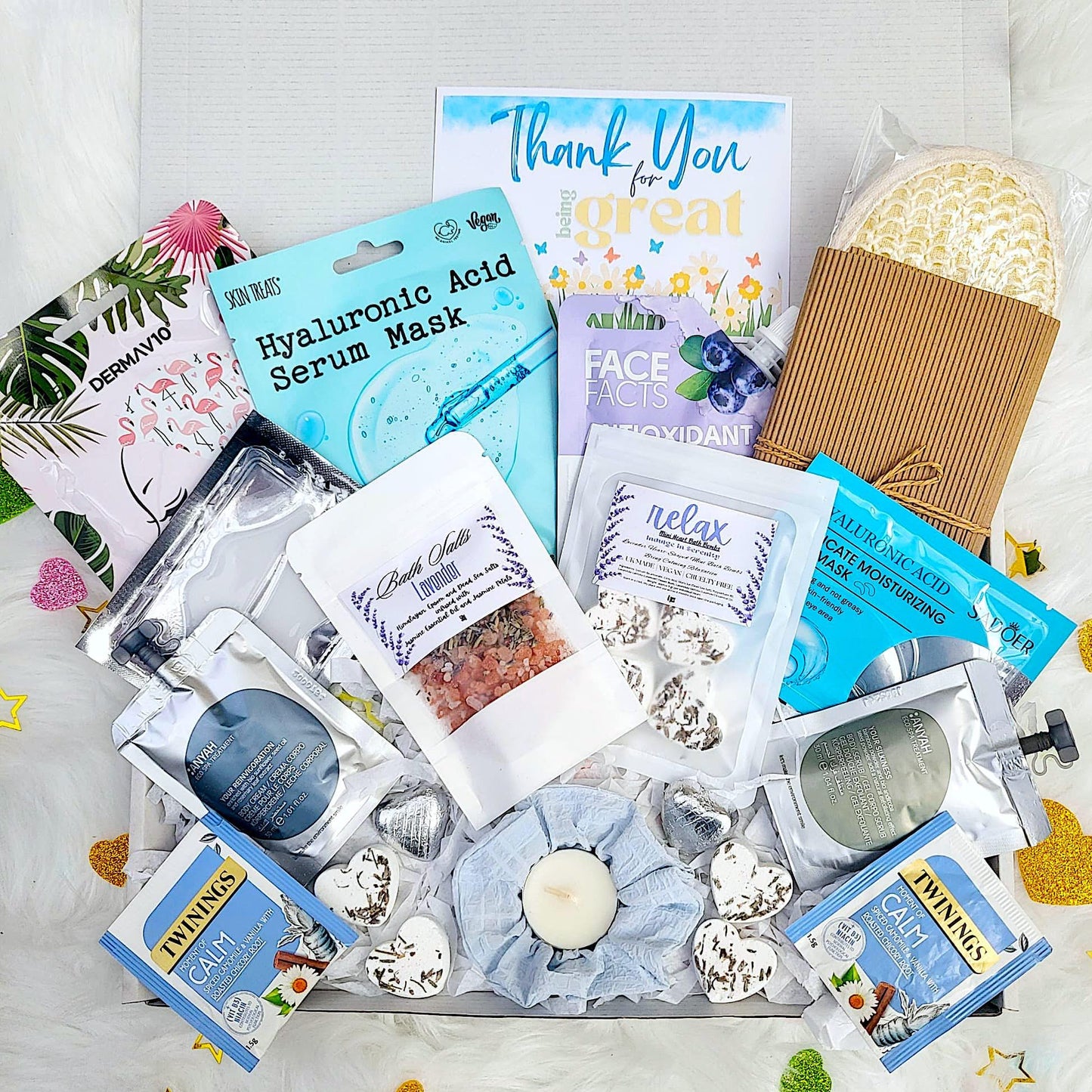 Autumn Sunshine Spa Gift Box: Self-Care Pamper Hamper, Birthday, Thinking of You