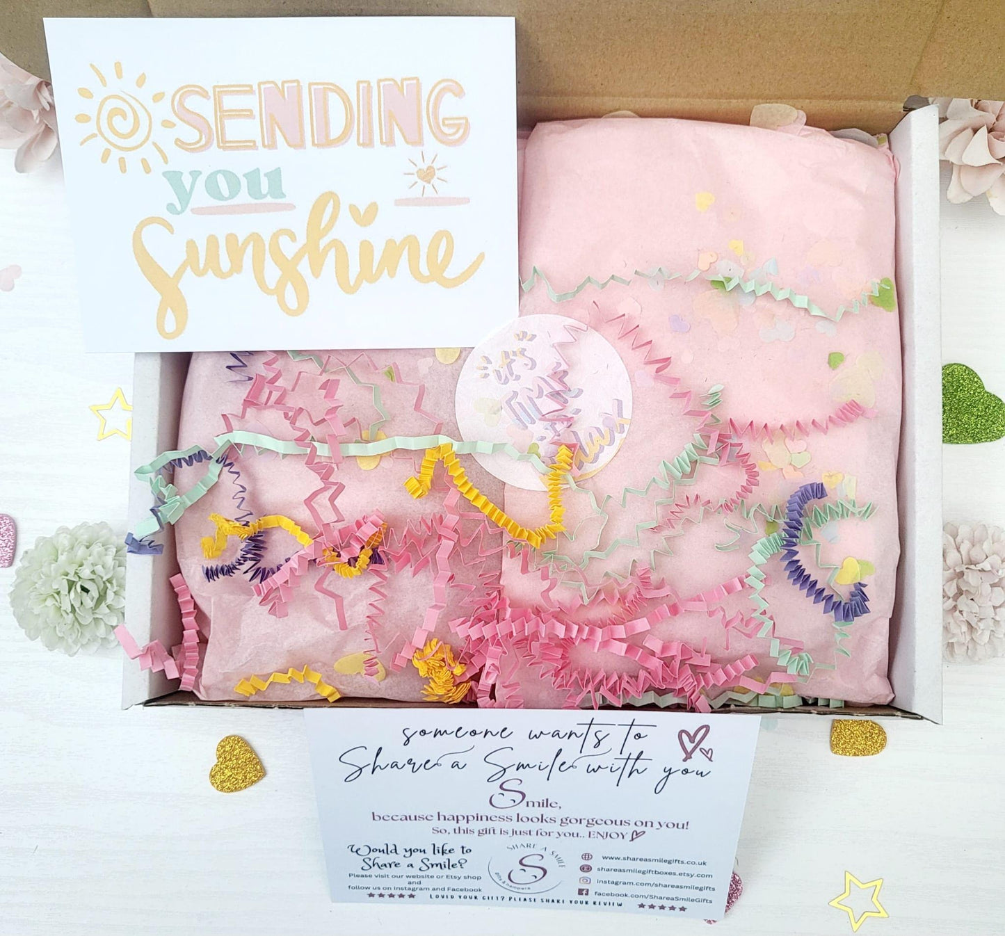 Autumn Sunshine Spa Gift Box: Self-Care Pamper Hamper, Birthday, Thinking of You