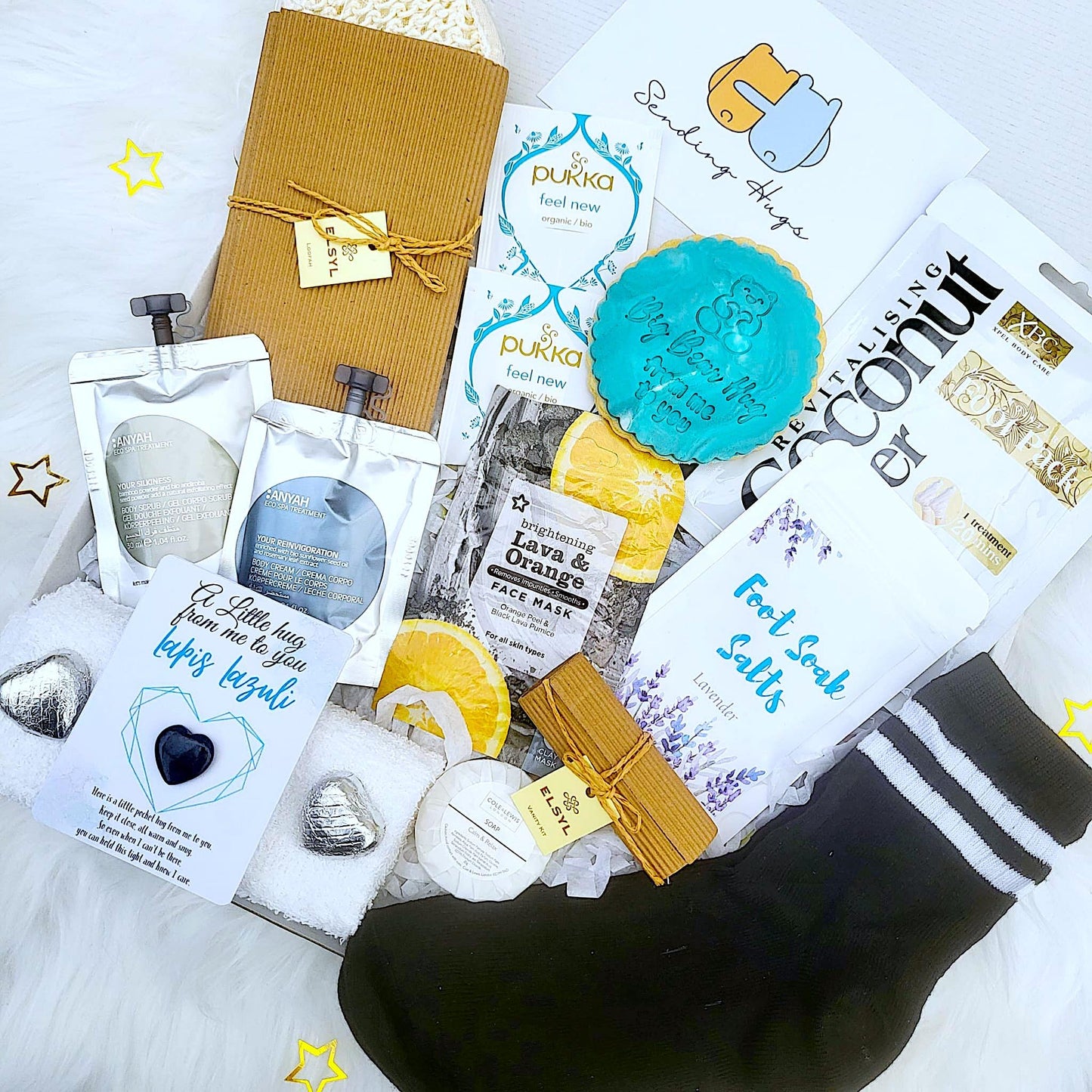 Men's Pamper Hamper Gift: Sending Hugs for Him, Thinking of You, Get Well Soon