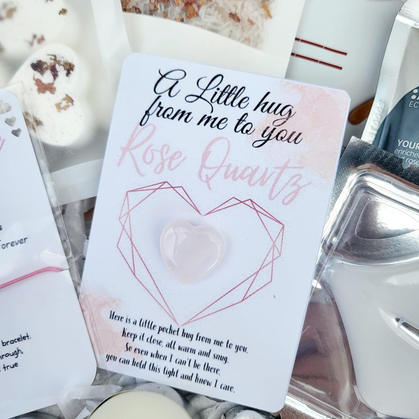 Pregnancy Spa Essentials Care Package: Mum To Be Pamper Hamper with Rose Quartz