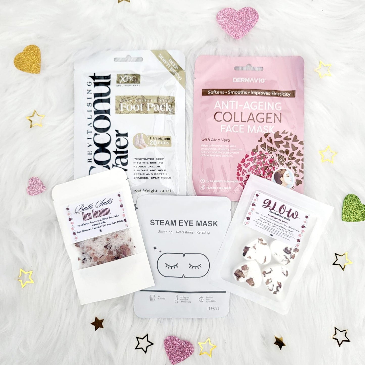 Hug in a Box Gift Set: Spa, Sleep Mask & Treats, Pamper Hamper