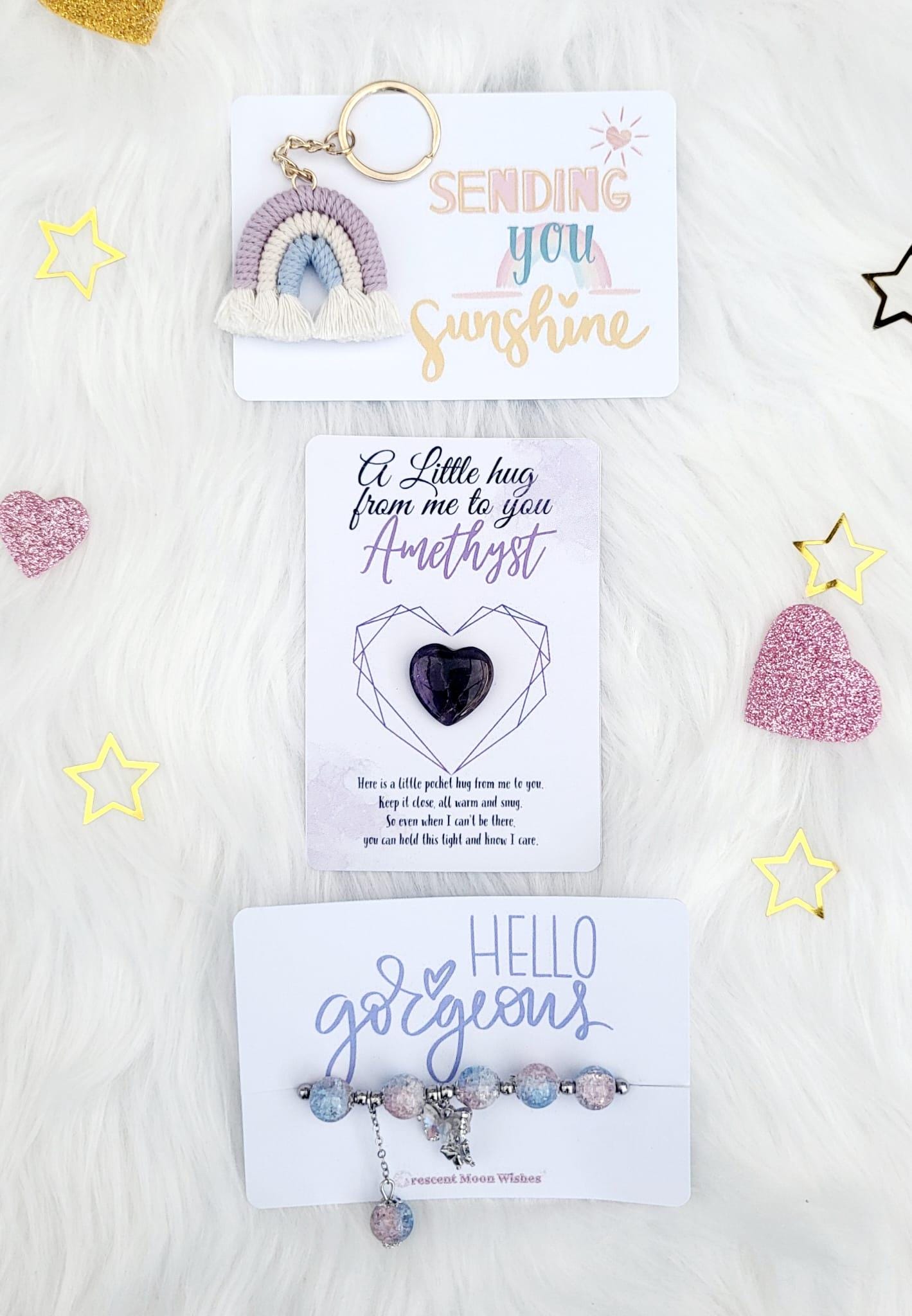 Recovery Pamper Hamper: Get Well Soon, Pick Me Up, You Got This, Amethyst Hug