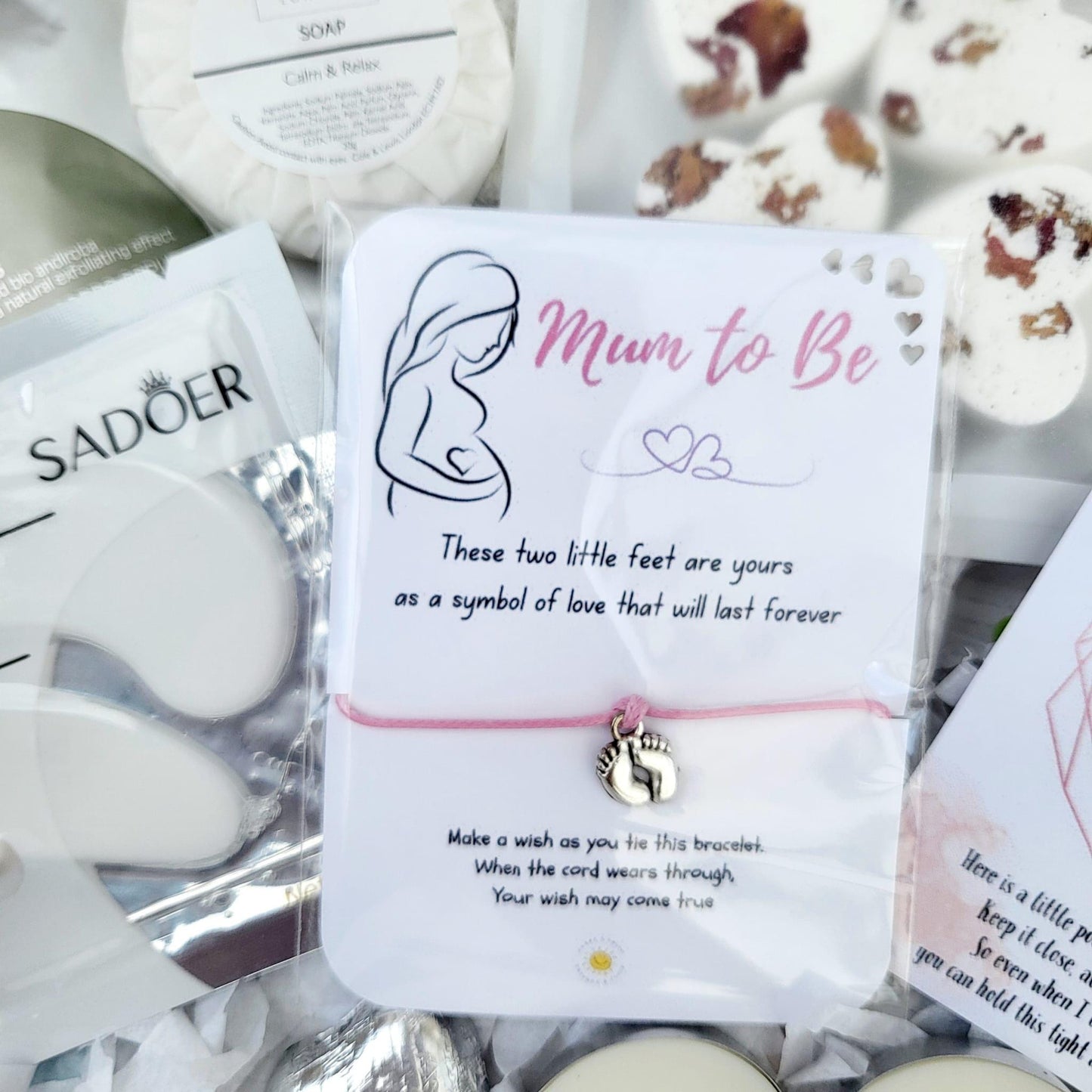 Pregnancy Spa Essentials Care Package: Mum To Be Pamper Hamper with Rose Quartz