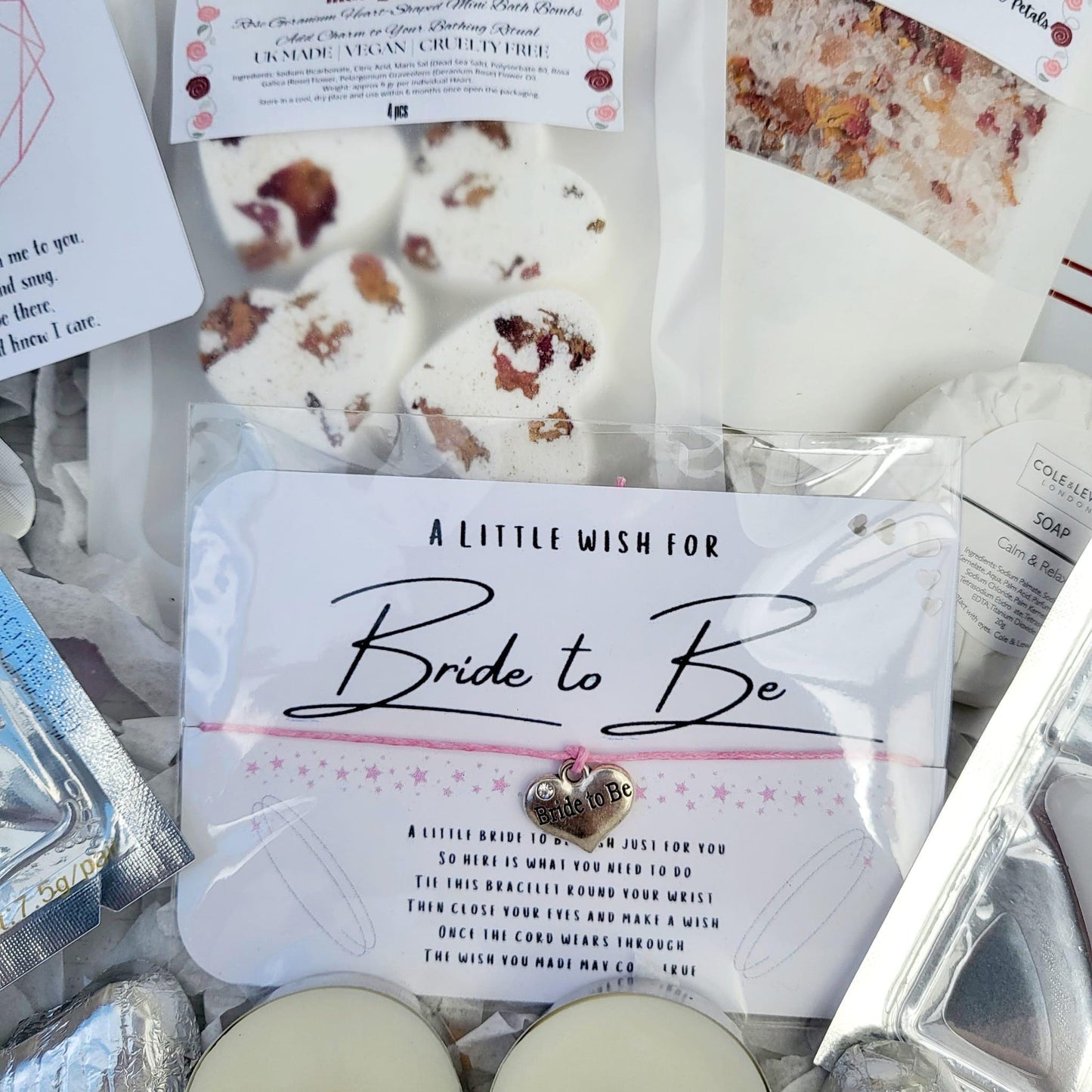 Bride To Be Gift Box: Pure White Wedding Dream Pamper Hamper with Rose Quartz