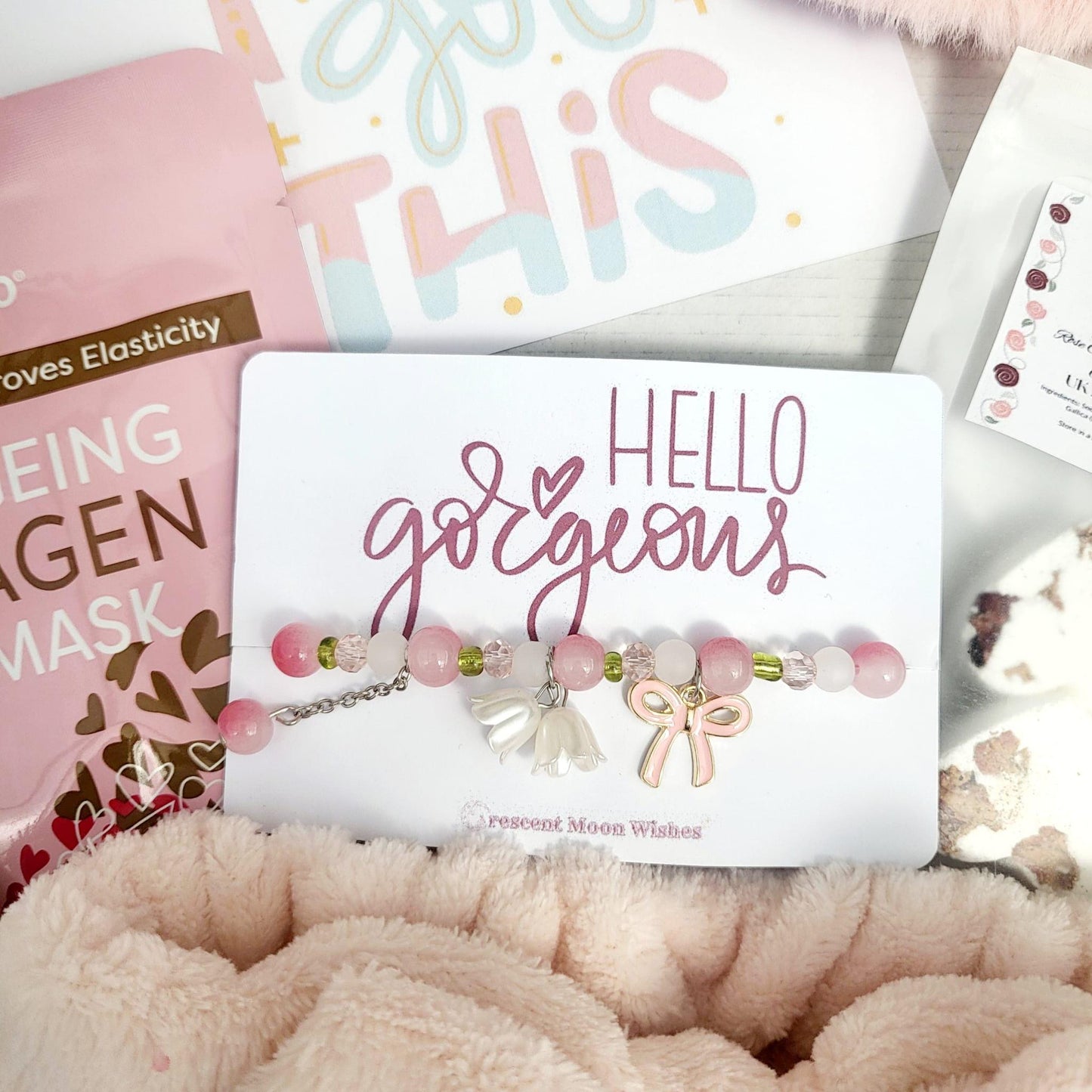 Ultimate Spa Care Package Gift Box: Rose Quartz Warm Love Hug in a Box