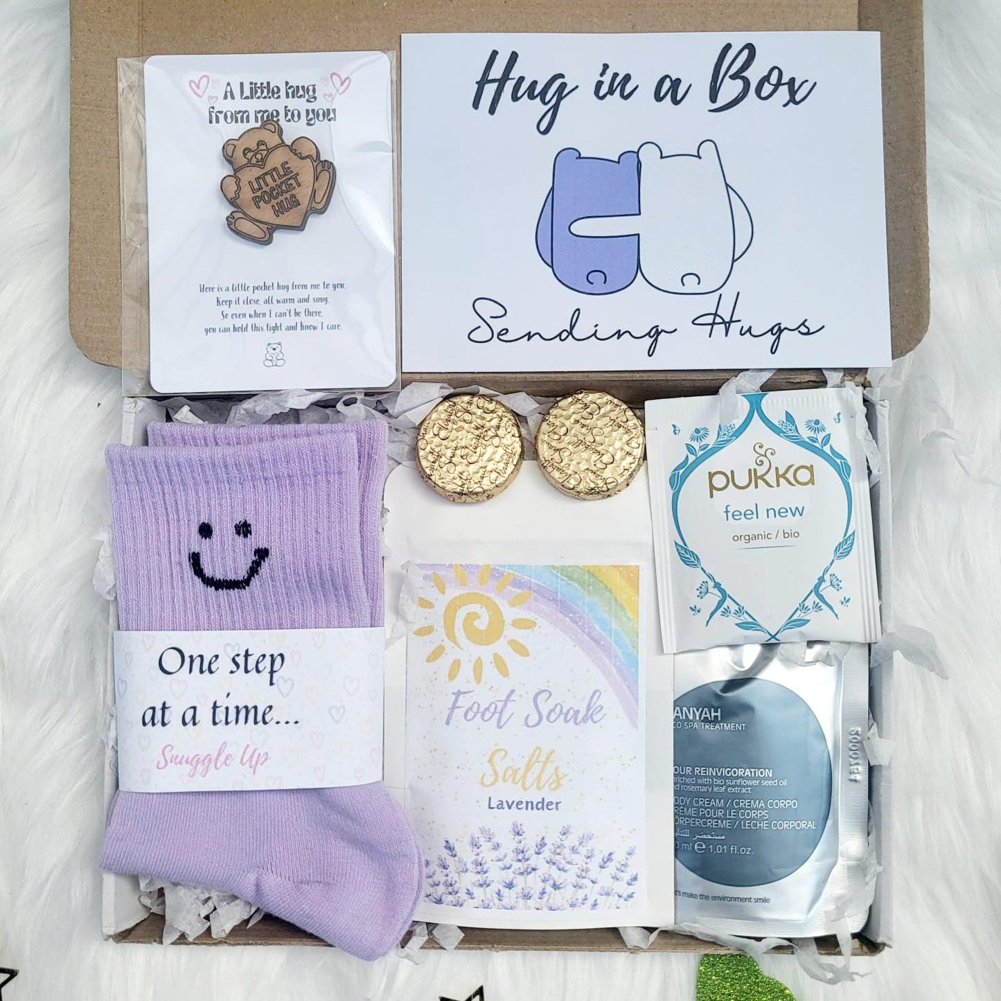 VEGAN Recovery Care Package, HUG in a BOX, Hospital Recovery Gift For Her, Thinking Of You, Sending Hugs, Get Well Soon, Pick Me Up Gift