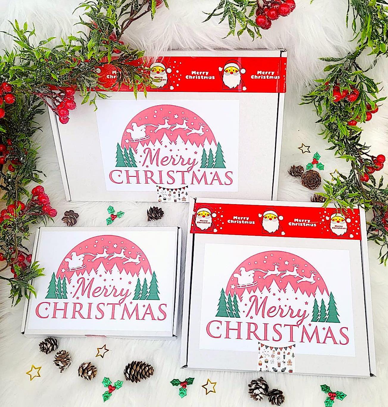 CHRISTMAS HAMPER, Christmas Spa Gift Box for Her, Cosy Christmas Hug in a Box, Christmas Socks Spa Gift Box, Secret Santa Gift for Her