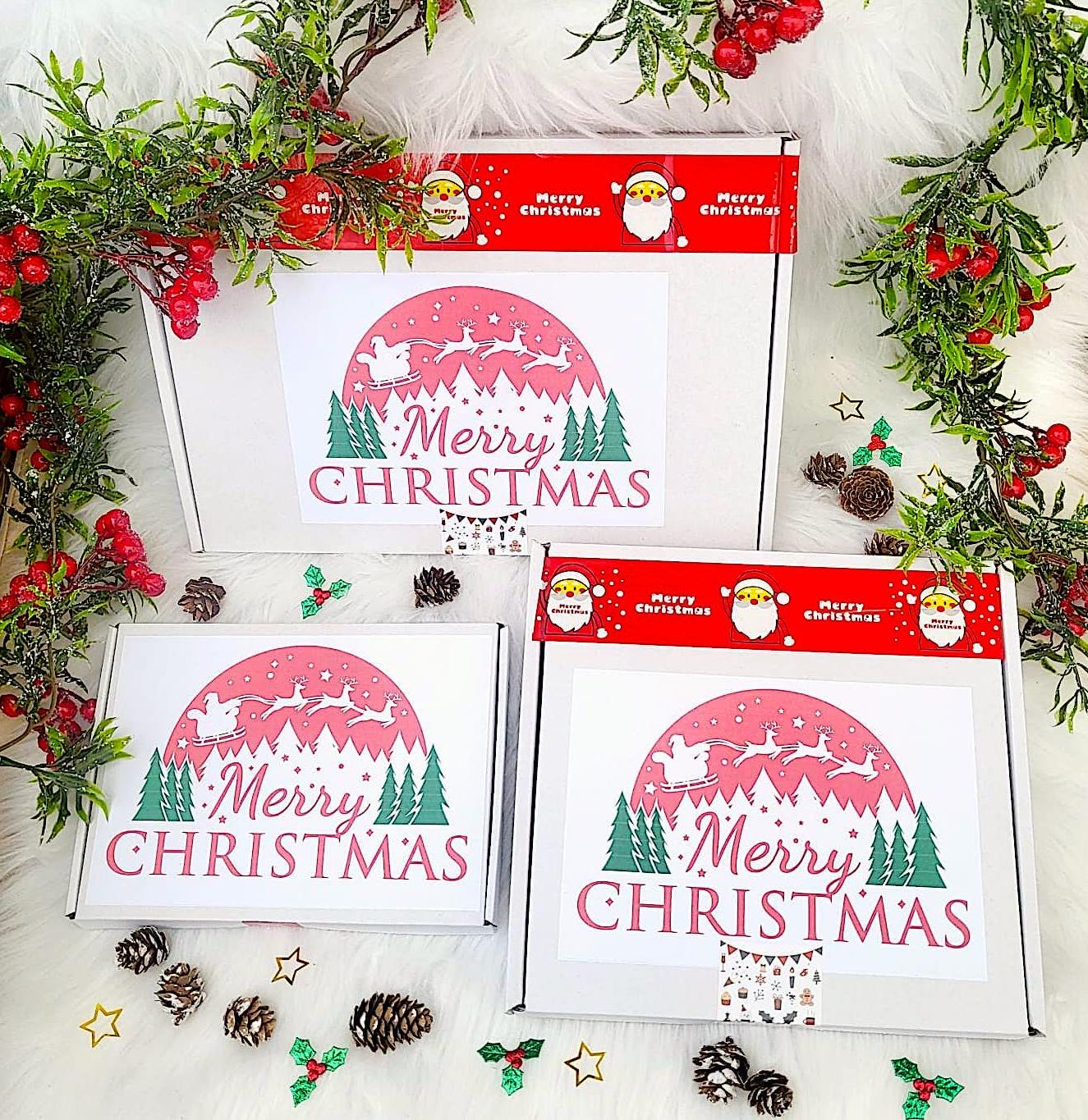 Secret Santa Gift, Mini Christmas Hamper, Christmas Socks Gift Box, Christmas Eve Spa Gift, Christmas Hug in a Box, Christmas Socks