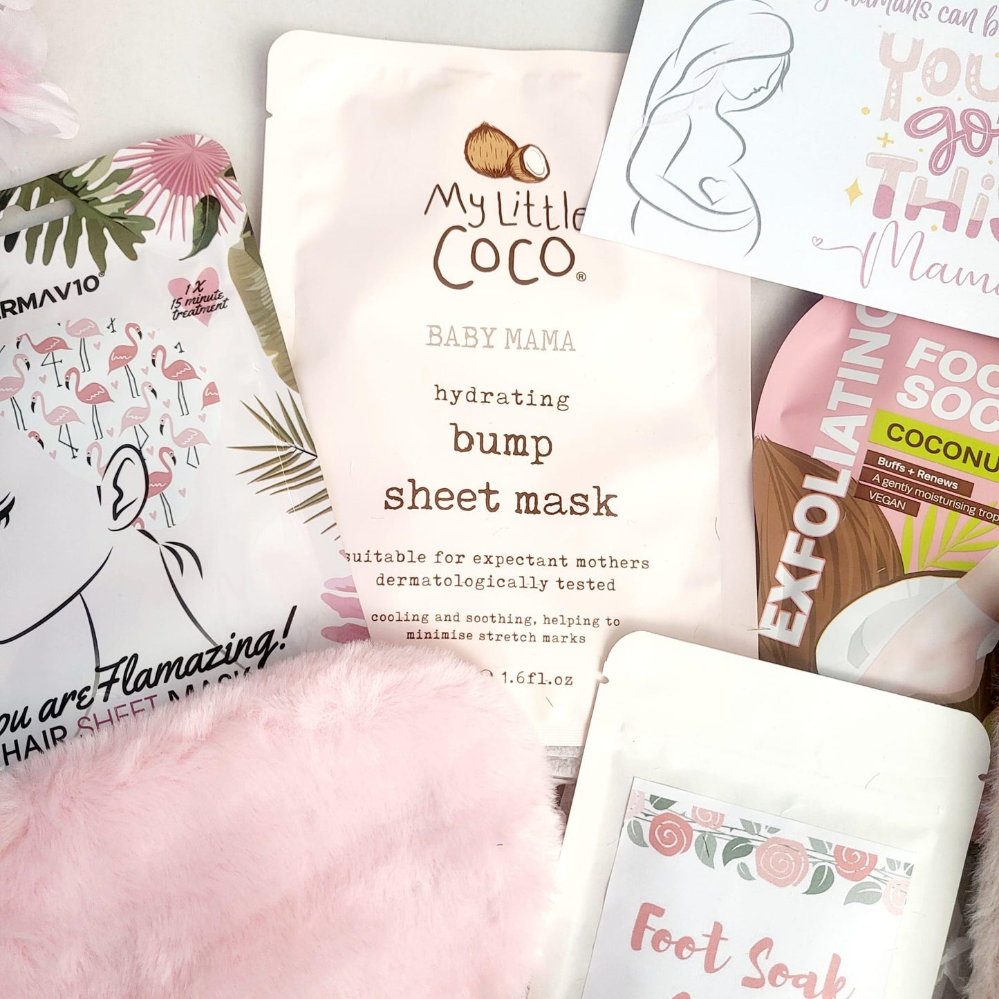 Pregnancy Pamper Gift Box: Maternity Leave Spa Care Package with Belly Mask