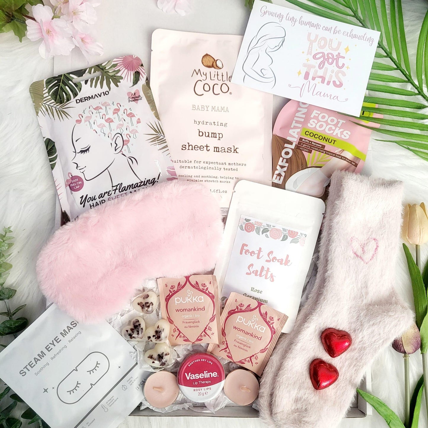 Pregnancy Pamper Gift Box: Maternity Leave Spa Care Package with Belly Mask