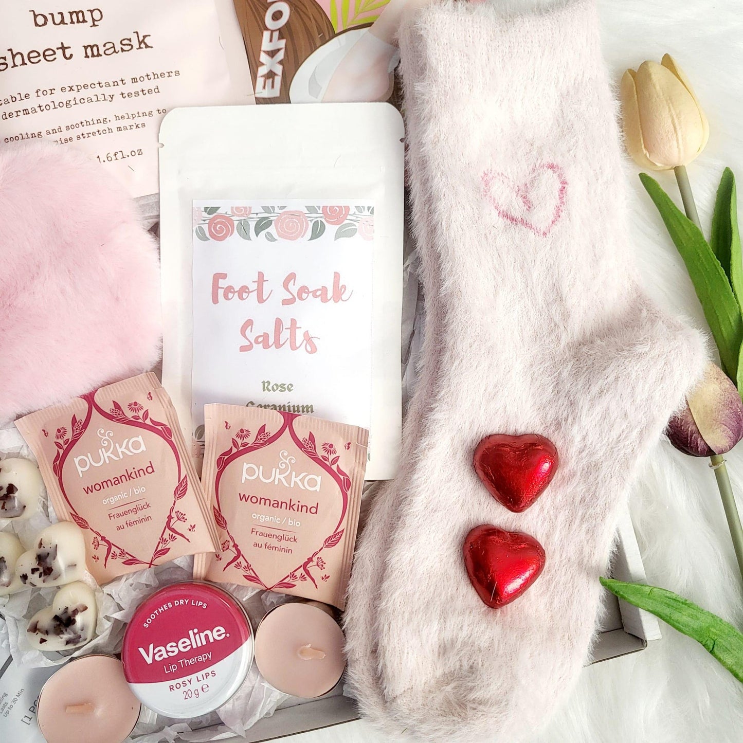 Pregnancy Pamper Gift Box: Maternity Leave Spa Care Package with Belly Mask