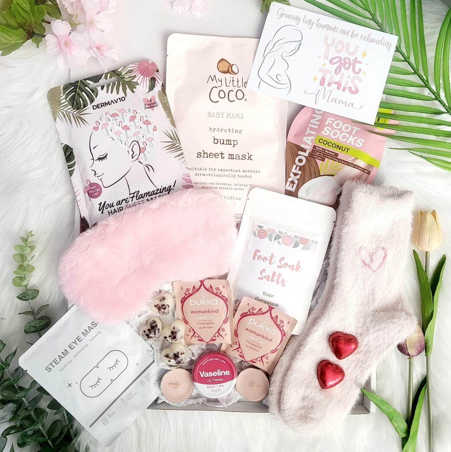 Pregnancy Pamper Gift Box: Maternity Leave Spa Care Package with Belly Mask