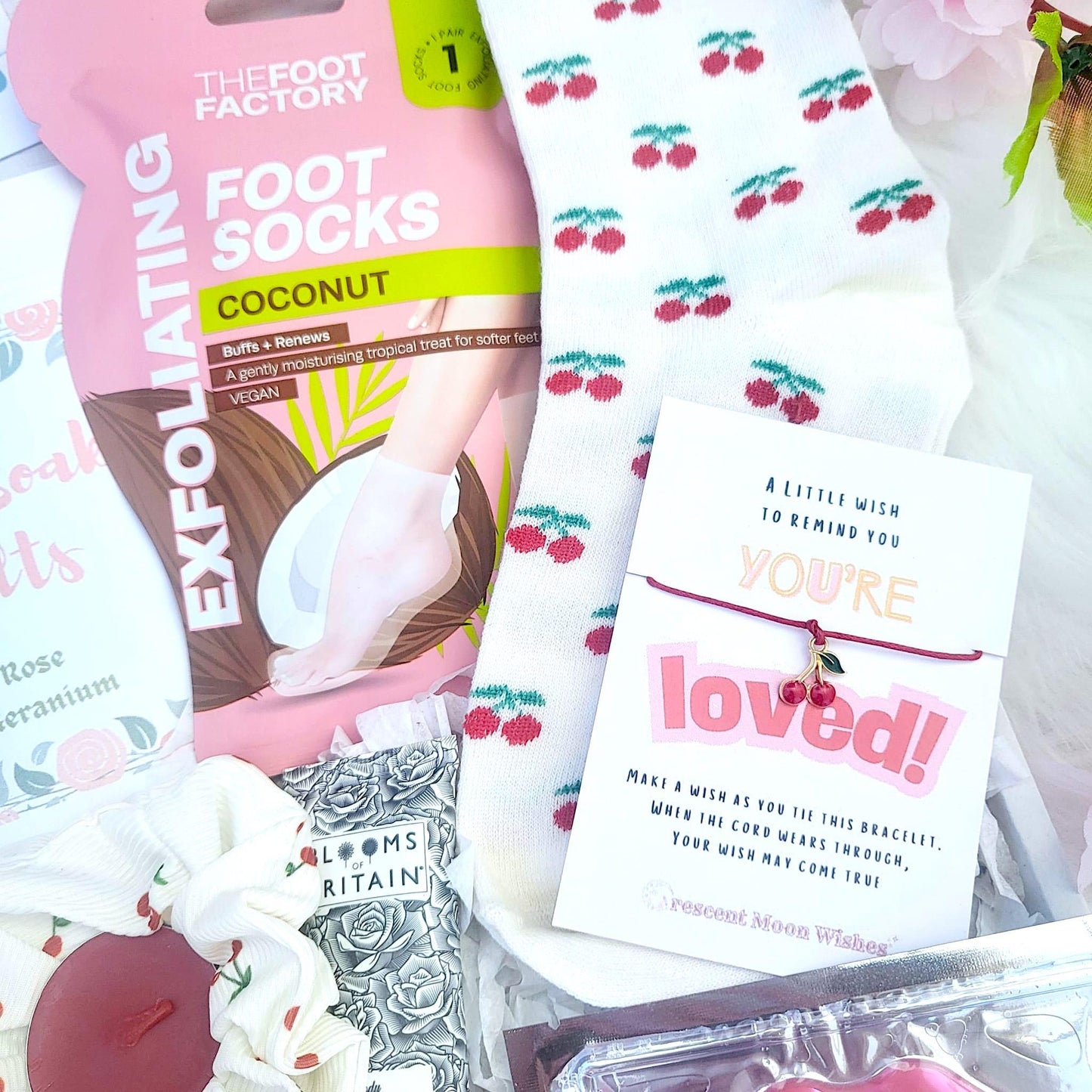 Cherry Sweet Spa Gift Box: Self-Care Package - Hug in a Box - Birthday Pamper Hamper