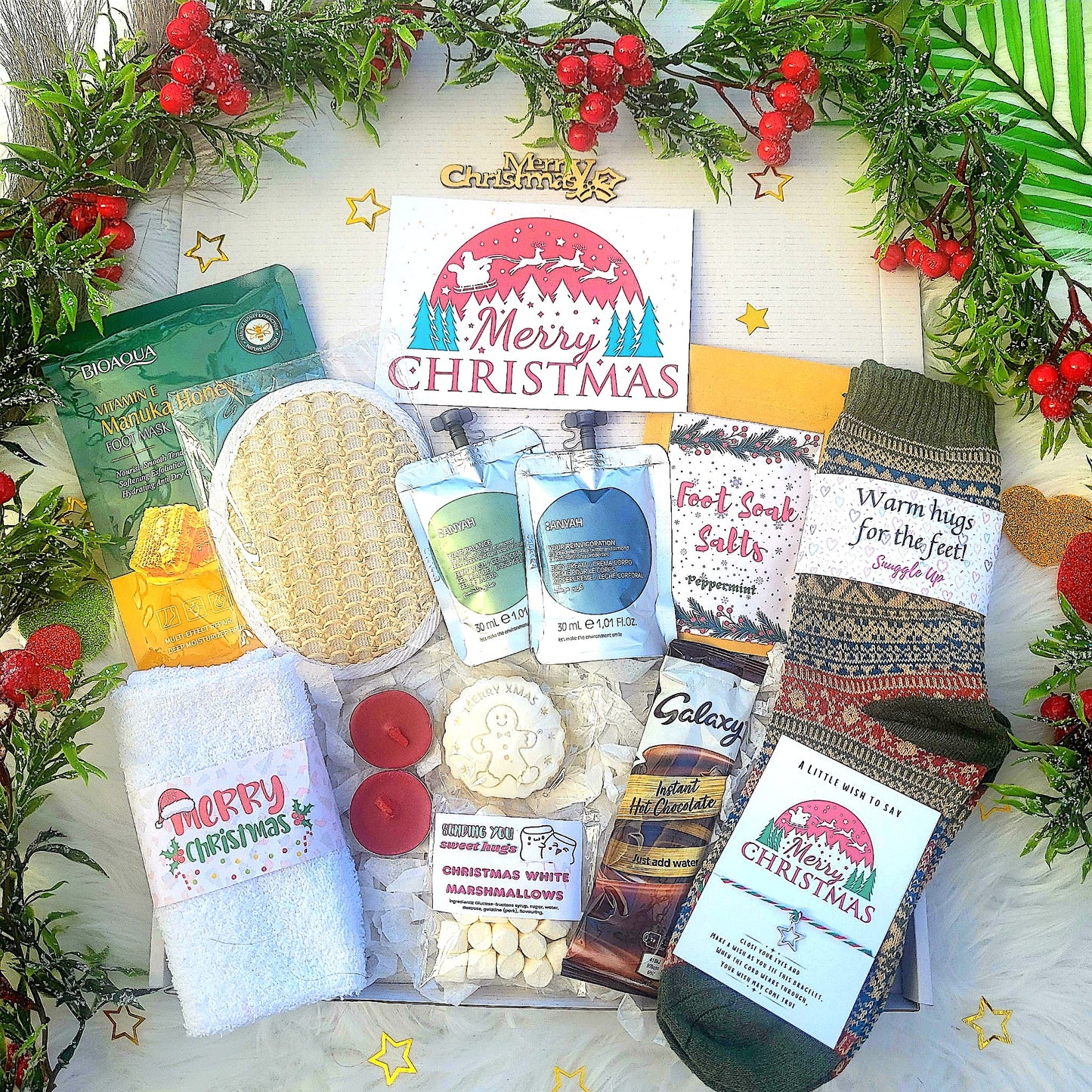 Christmas Wishes Spa Pamper Hamper | Cosy Christmas Hug in a Box