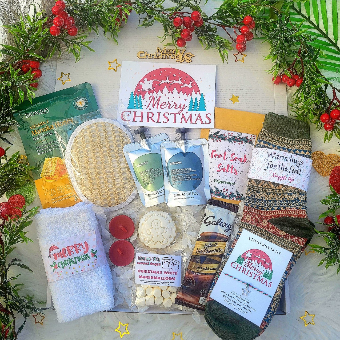 Christmas Festive Hamper | Christmas Socks Spa Gift Box