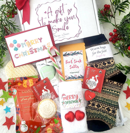 Men's Christmas Spa Gift Box | Winter Socks & Pamper Hamper for Him