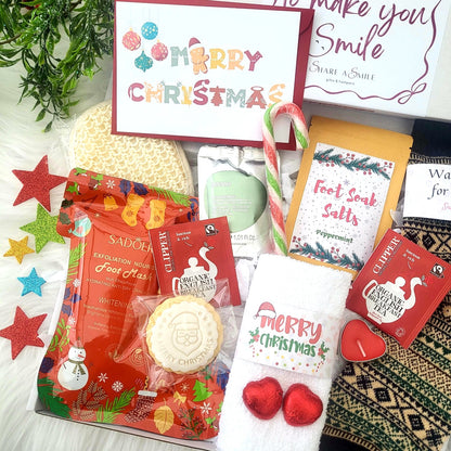 Men's Christmas Spa Gift Box | Winter Socks & Pamper Hamper for Him