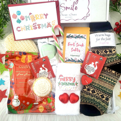 Men's Christmas Spa Gift Box | Winter Socks & Pamper Hamper for Him