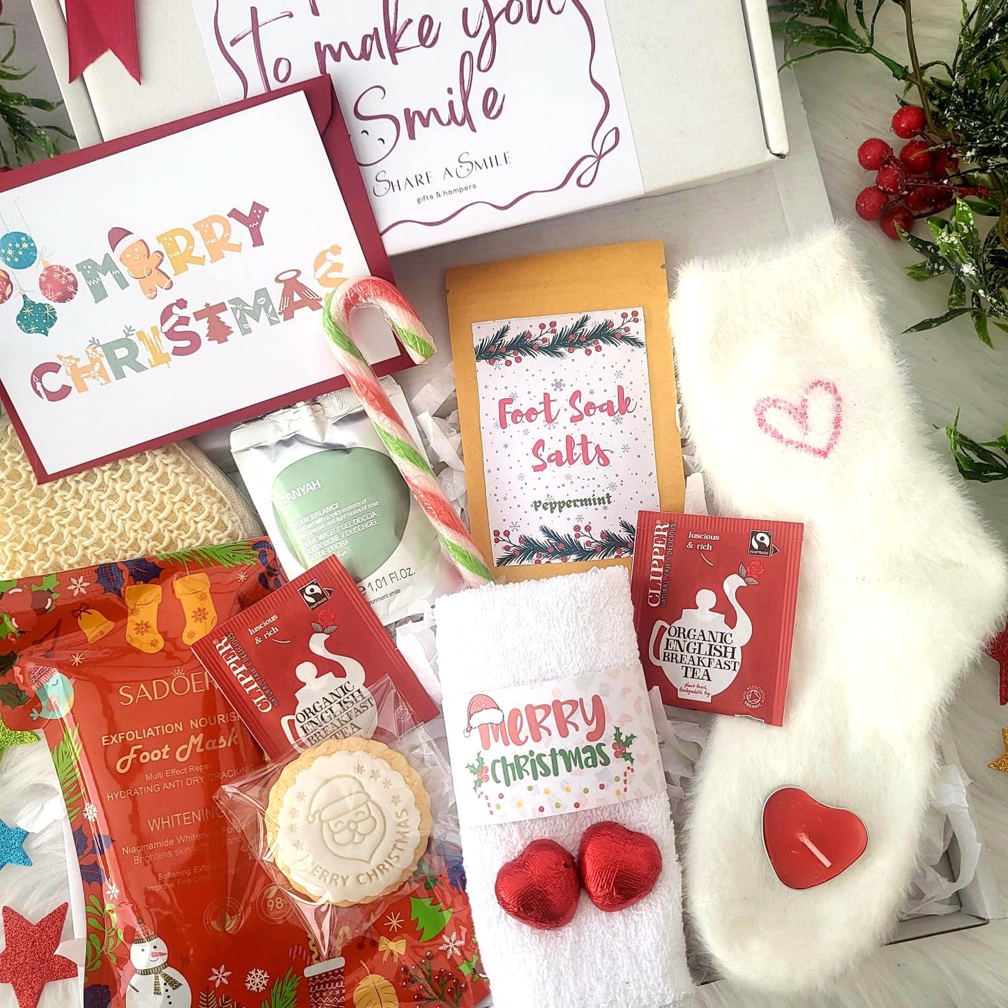 COSY CHRISTMAS Pamper Hamper | Festive Self Care Gift Box | Xmas Spa Set