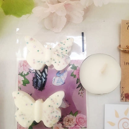 Pink Butterfly Hug in a Box – Pamper Hamper - Hygge Spa Gift - Pick Me Up - You Got This - Self Care Package