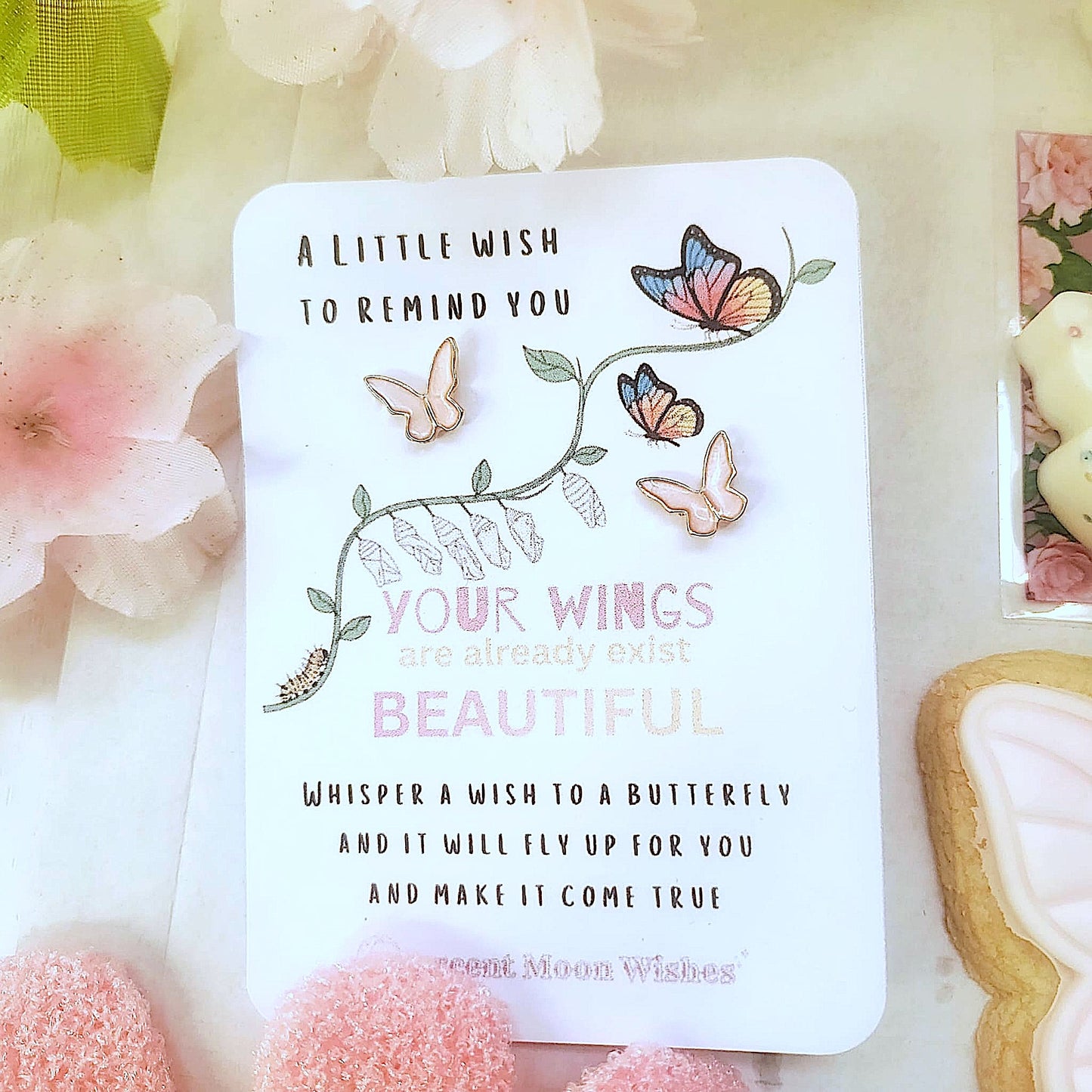 Pink Butterfly Hug in a Box – Pamper Hamper - Hygge Spa Gift - Pick Me Up - You Got This - Self Care Package