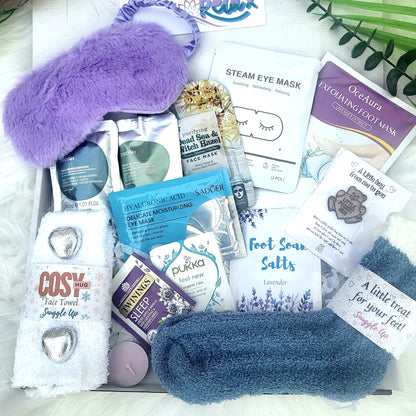 Cozy Night In Pamper Hamper, Self-Care Relaxation Spa Set, Hug in a Box