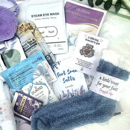 Cozy Night In Pamper Hamper, Self-Care Relaxation Spa Set, Hug in a Box