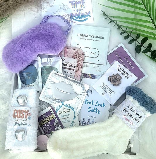 Cozy Night In Spa Gift Box: Winter Self-Care Pamper Hamper