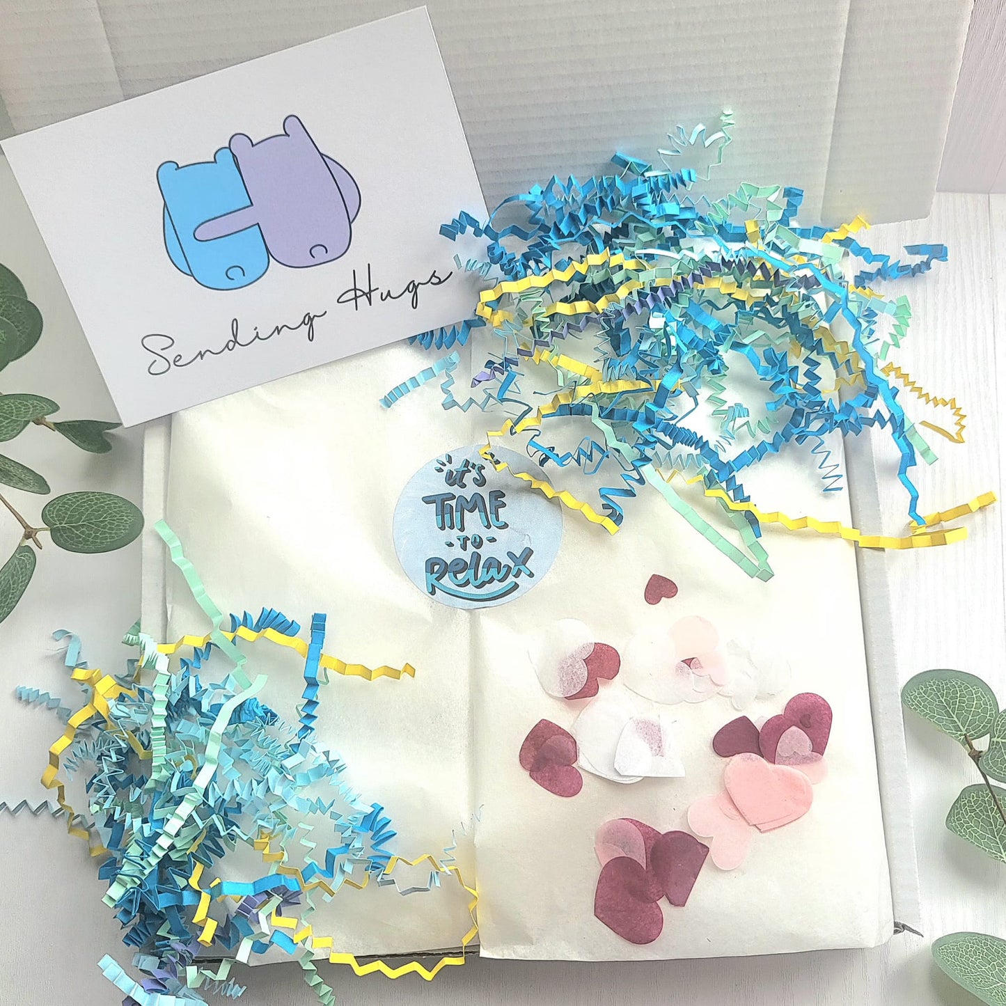 Summer Butterfly Hug in a Box – Pamper Hamper - Hygge Spa Gift - Pick Me Up - You Got This