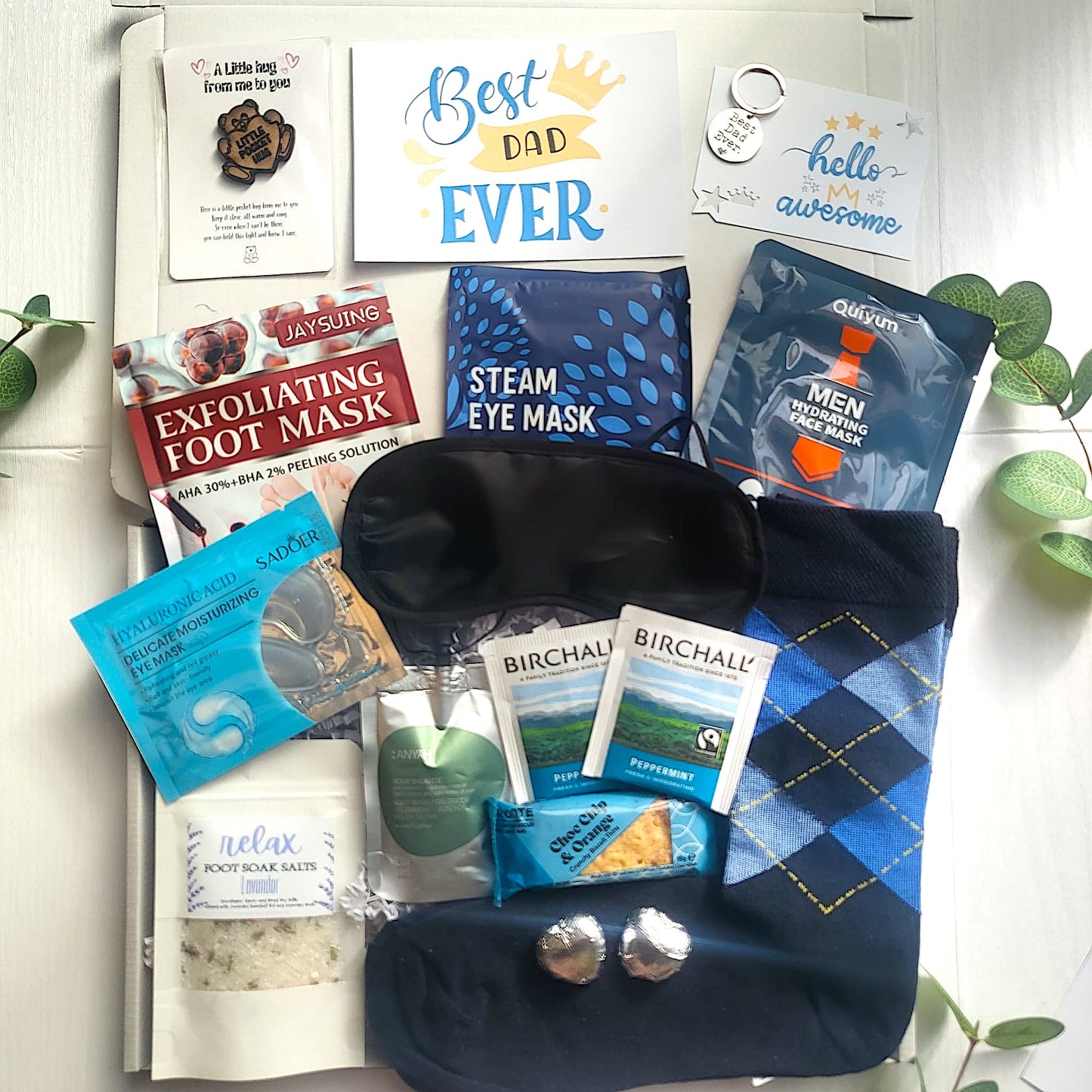 Best Dad Ever Spa Gift Box – Father’s Day Gift for Dad, Men’s Self Care Hamper, Relaxation Gift Set for Him, Pamper Box
