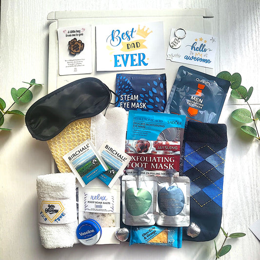 Father’s Day Gift for Dad - Best Dad Ever Spa Gift Box – Men’s Self Care Hamper - Relaxation Gift Set for Him - Pamper Box for Him