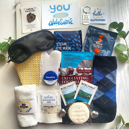You're Awesome Men Spa Care Package, Hug in a Box for Him, Men You Got This Gift Box