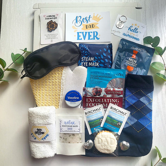 Best Dad Ever Spa Gift Box – Father’s Day Gift for Dad, Men’s Self Care Hamper, Relaxation Gift Set for Him, Pamper Box