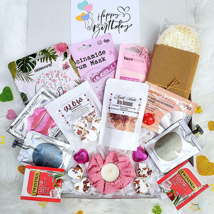 Autumn Sunshine Spa Gift Box: Self-Care Pamper Hamper, Birthday, Thinking of You