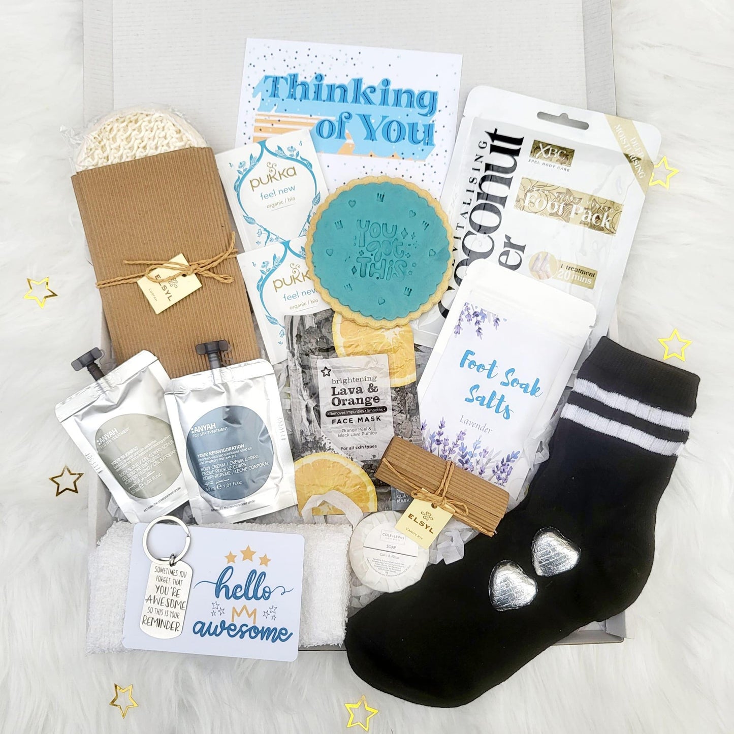 Men Hug in a Box: Chemotherapy Care Package, Get Well Soon, Exam Support Gift, You Got This