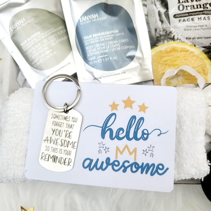 Men Hug in a Box: Chemotherapy Care Package, Get Well Soon, Exam Support Gift, You Got This