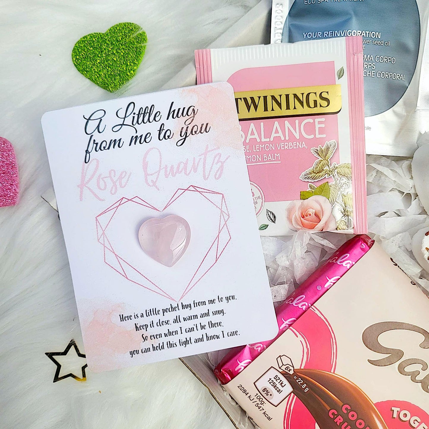 Glowing Mum-to-Be Spa Gift Box: Pregnancy Pamper Set, Rose Quartz Protection, Pregnancy Essentials