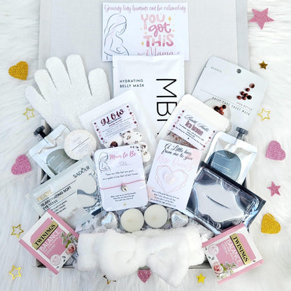 Luxury Pregnancy Spa Gift Box: Mum-to-Be Pamper Hamper with Belly Mask