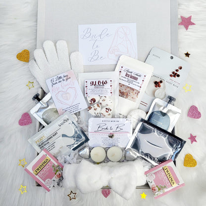 Bride To Be Gift Box: Pure White Wedding Dream Pamper Hamper with Rose Quartz