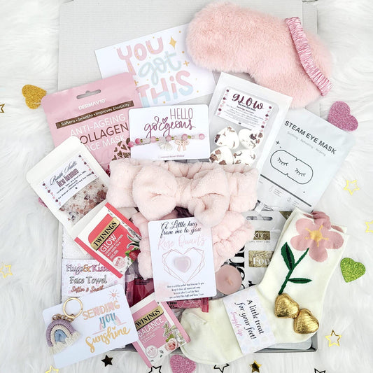 Hug in a Box Gift Set: Spa, Sleep Mask & Treats, Pamper Hamper