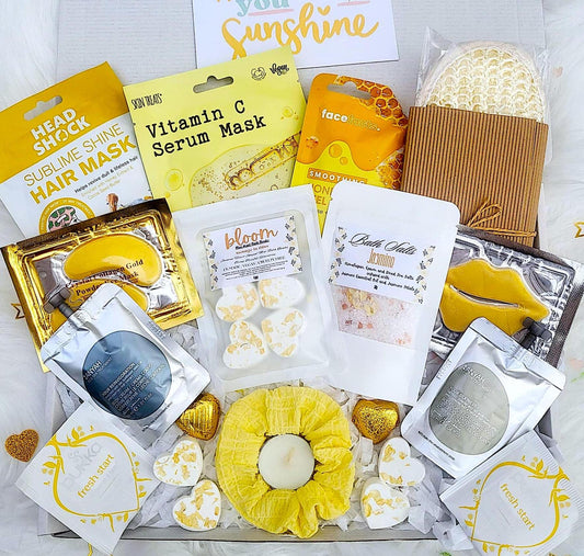 Autumn Sunshine Spa Gift Box: Self-Care Pamper Hamper, Birthday, Thinking of You