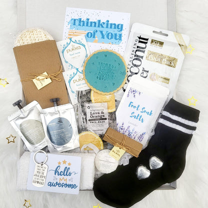 Men Hug in a Box: Chemotherapy Care Package, Get Well Soon, Exam Support Gift, You Got This