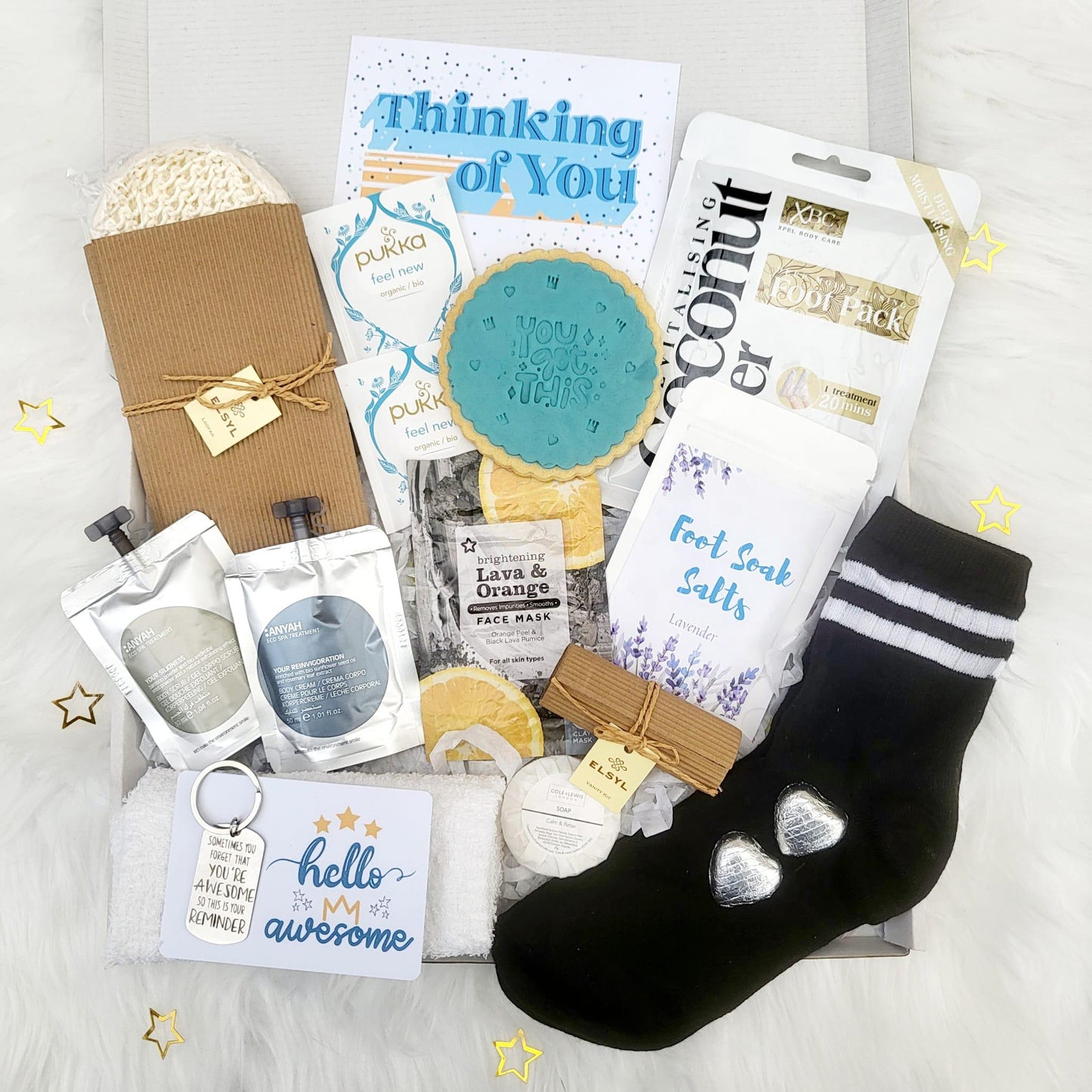 Men Hug in a Box: Chemotherapy Care Package, Get Well Soon, Exam Support Gift, You Got This