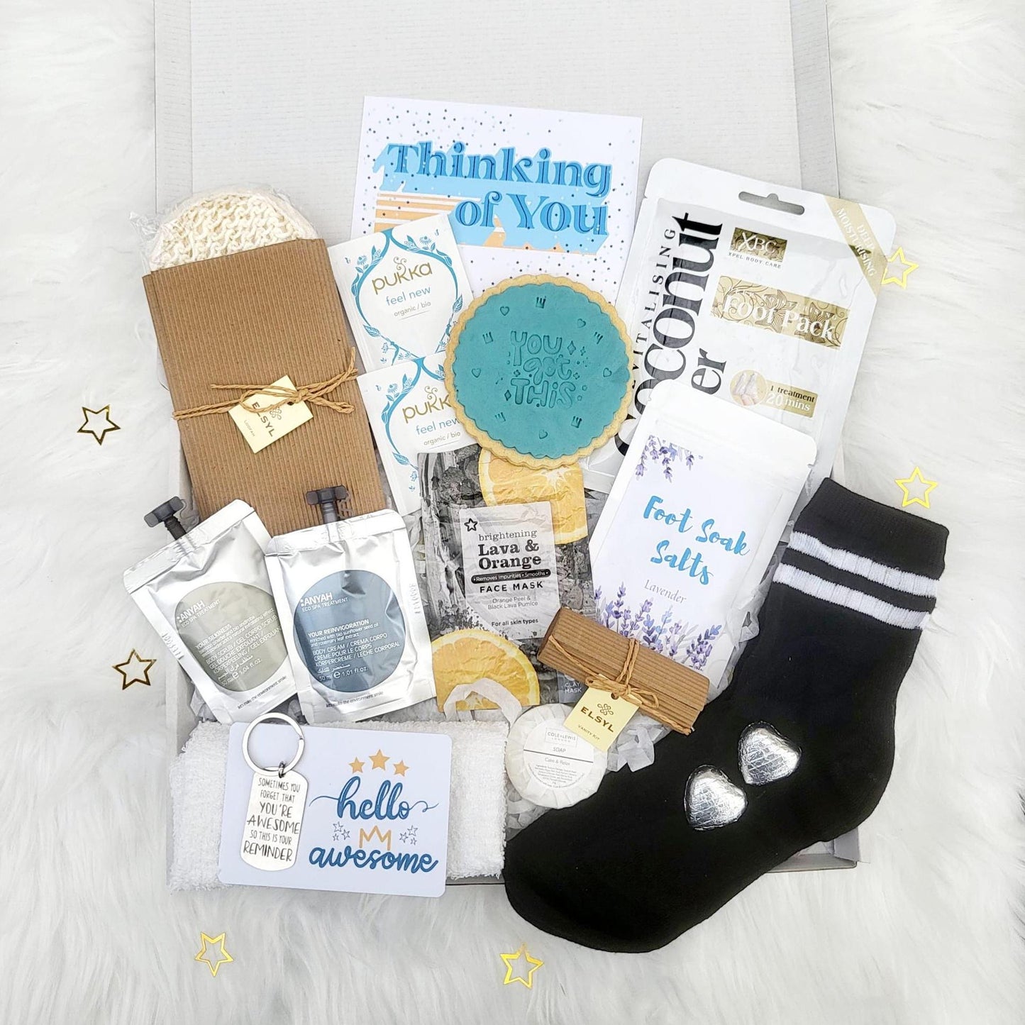 Men Hug in a Box: Chemotherapy Care Package, Get Well Soon, Exam Support Gift, You Got This