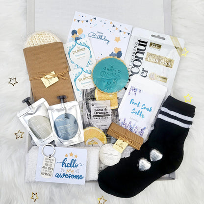 Birthday Spa Gift Box for Him: Men Pamper Hamper, Colleague, Father, Boyfriend, Brother