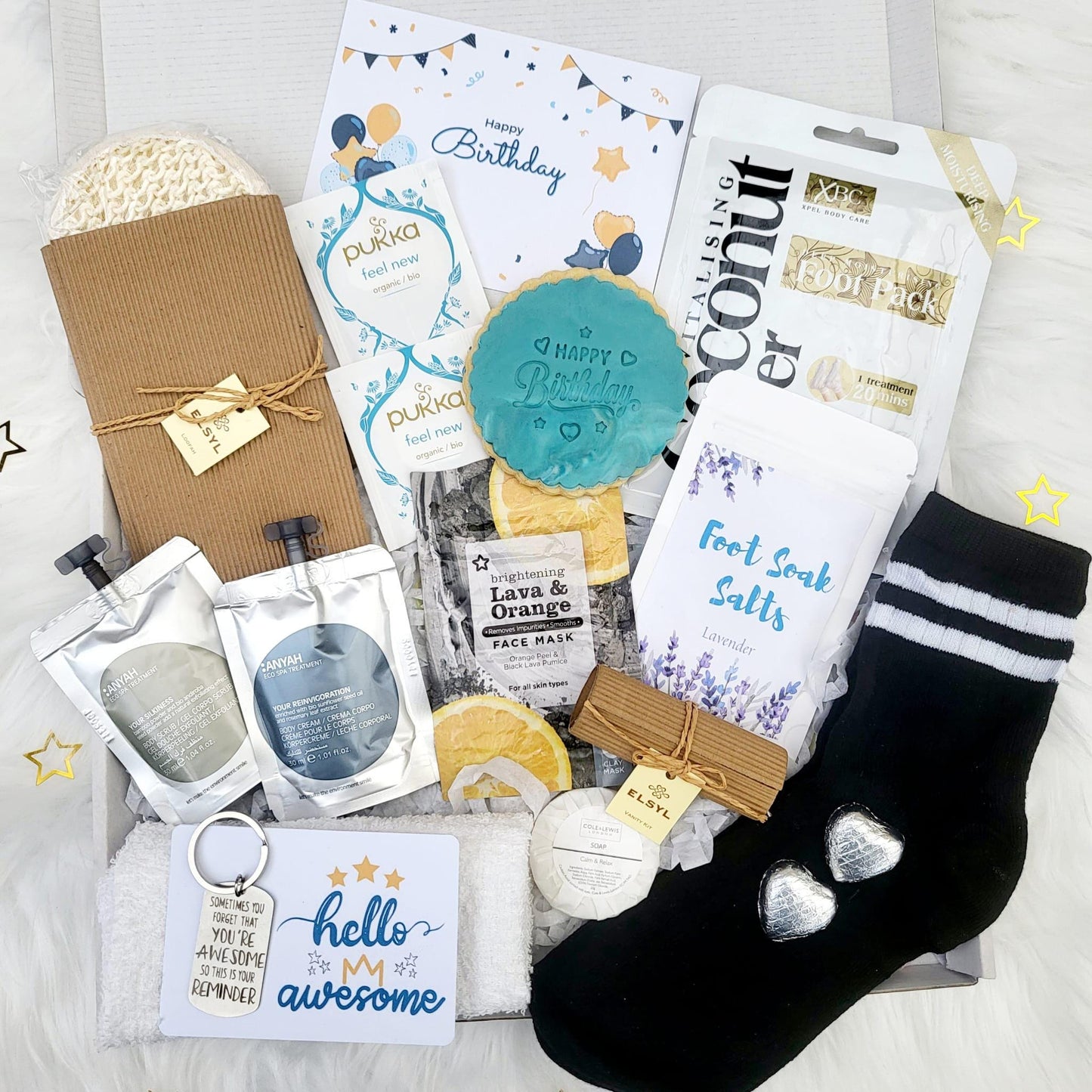 Birthday Spa Gift Box for Him: Men Pamper Hamper, Colleague, Father, Boyfriend, Brother