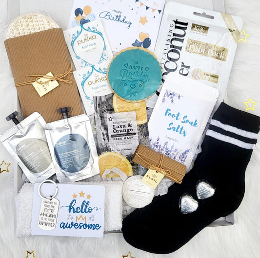 Birthday Spa Gift Box for Him: Men Pamper Hamper, Colleague, Father, Boyfriend, Brother